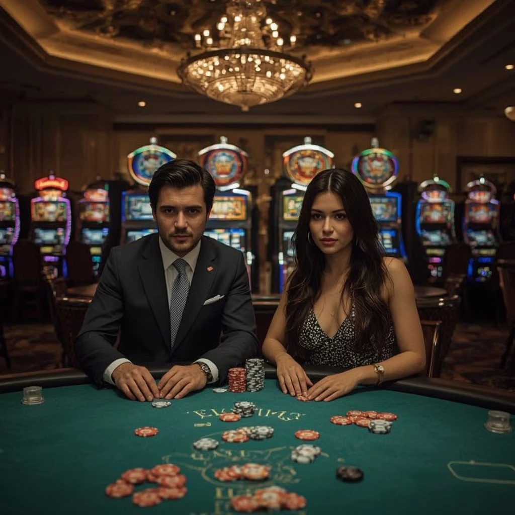 Dos jugadores de póker en BIZZO CASINO
